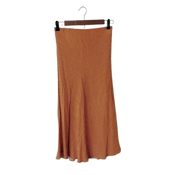 Leith Dresses & Skirts - Leith Rust Polka Dot Midi Skirt Women's Small Elastic Waist 